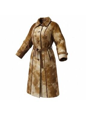 VINTAGE 70s COWHIDE PRINT PENNY LANE COAT